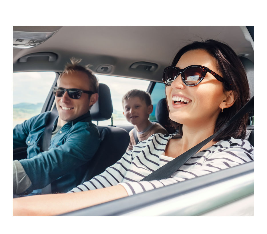 happy family on a summer roadtrip